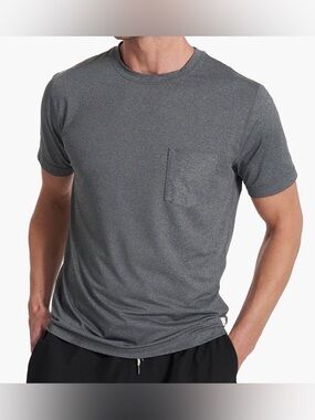 Vuori Tradewind Performance Pocket Tee Grey Heather- Men’s Small NWOT